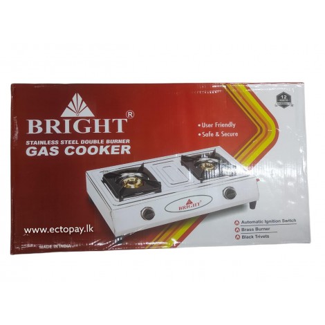 BRIGHT GAS COOKER D/B S/S INDIAN SUPER