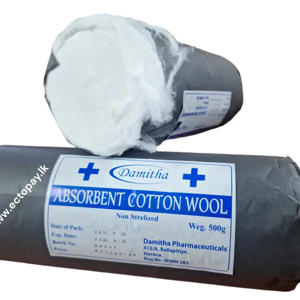 Damitha Absorbent Cotton Wool 500g 1650/-
