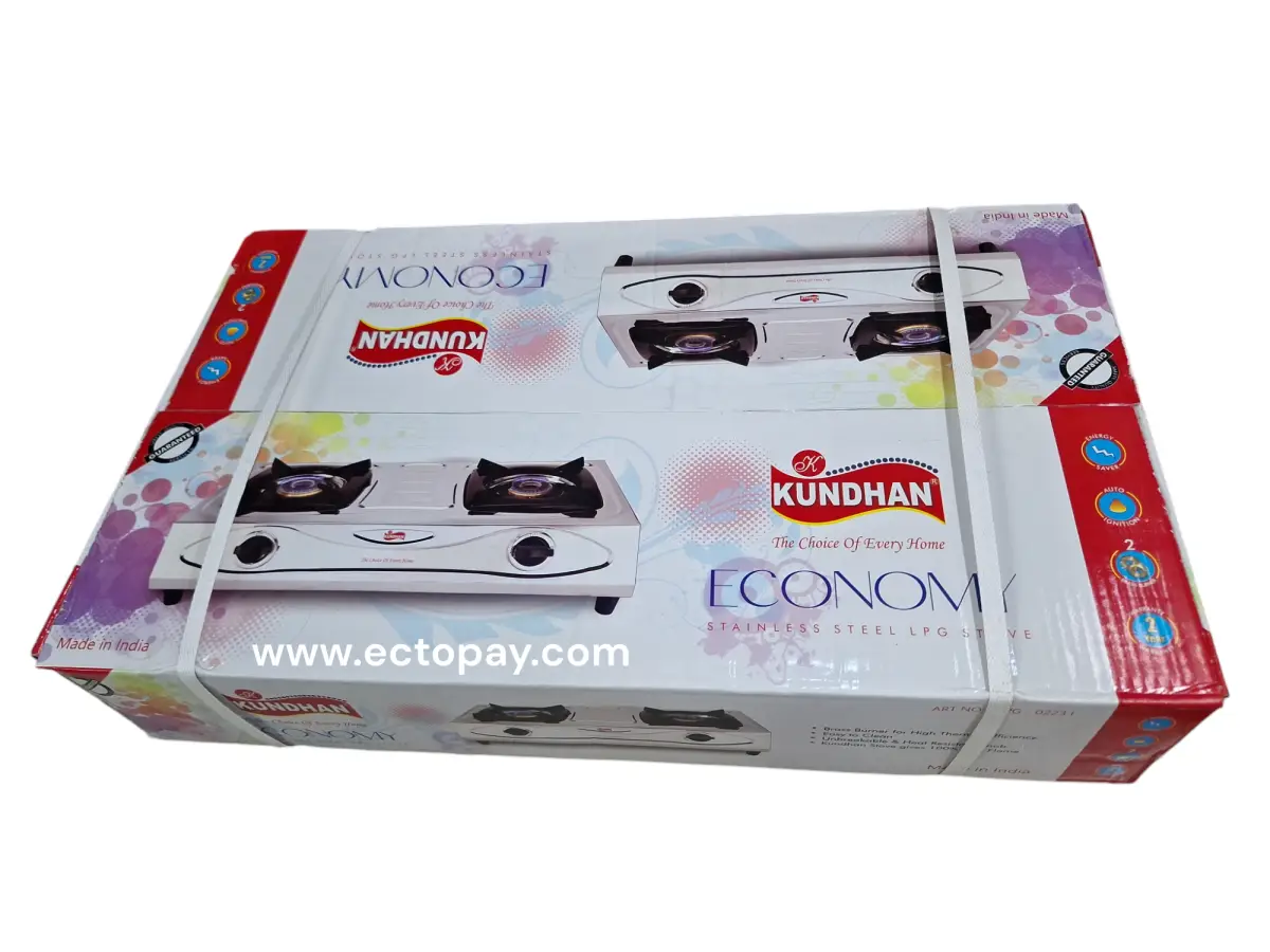KUNDHAN GAS COOKER D/B S/S INDIAN KLPG-0223 i - Image 1