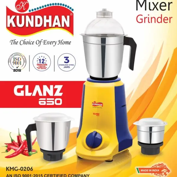 Kundhan Mixer Grinder GLANZ 650w KMG-0206