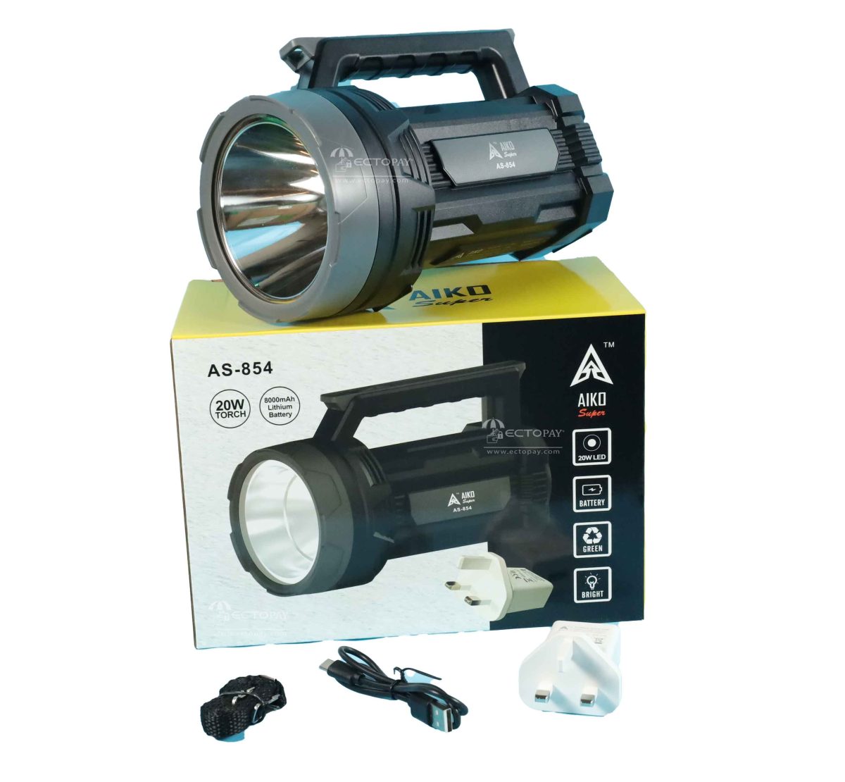 AIKO RECHARABLE TORCH 20W AS-854 - Image 1